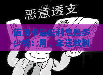 信用卡更低利息是多少钱：月、年还款利息及更低还款年利率详解