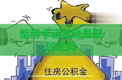 信用卡还款就是取现还吗