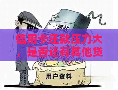 信用卡还款压力大，是否还有其他贷款方式可以缓解？