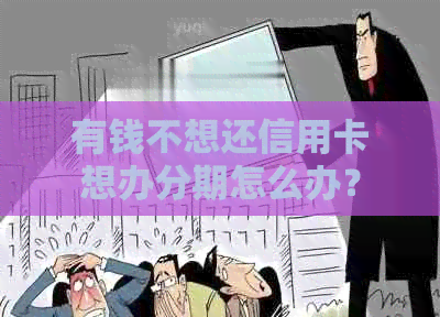 有钱不想还信用卡想办分期怎么办？