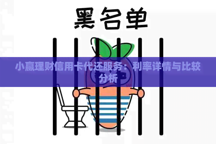 小赢理财信用卡代还服务：利率详情与比较分析