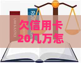 欠信用卡20几万怎么还