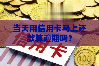 当天用信用卡马上还款算逾期吗？