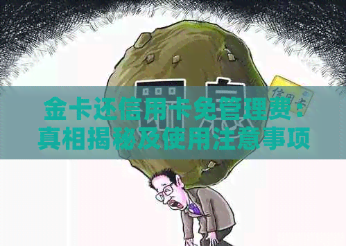 金卡还信用卡免管理费：真相揭秘及使用注意事项