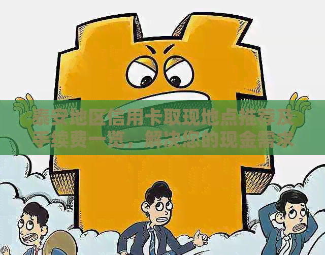 泰安地区信用卡取现地点推荐及手续费一览，解决您的现金需求