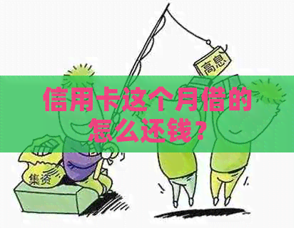 信用卡这个月借的怎么还钱？