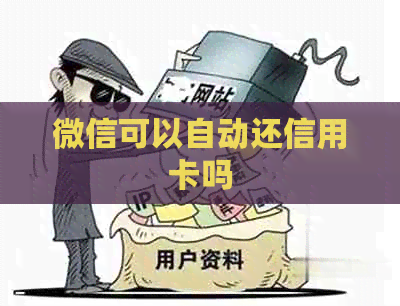 微信可以自动还信用卡吗