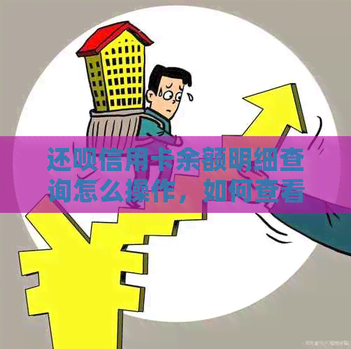 还呗信用卡余额明细查询怎么操作，如何查看还呗信用卡还款记录。