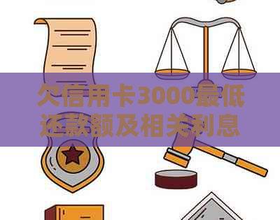 欠信用卡3000更低还款额及相关利息计算