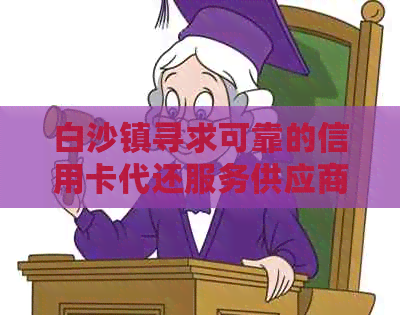 白沙镇寻求可靠的信用卡代还服务供应商