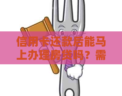 信用卡还款后能马上办理房贷吗？需要注意哪些事项？