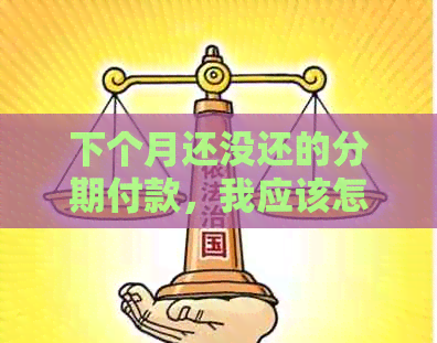 下个月还没还的分期付款，我应该怎么办？