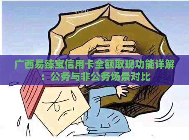 广西易臻宝信用卡全额取现功能详解：公务与非公务场景对比