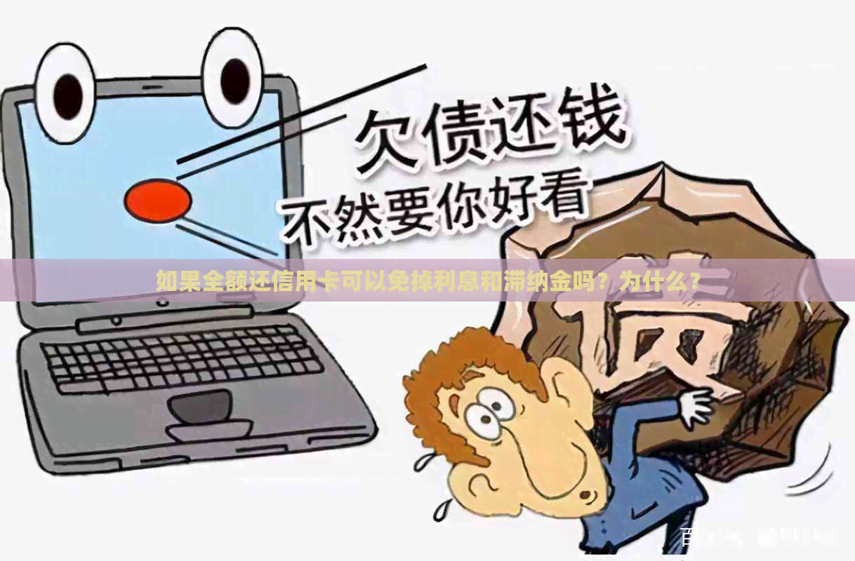 如果全额还信用卡可以免掉利息和滞纳金吗？为什么？