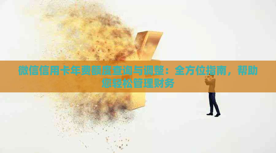 微信信用卡年费额度查询与调整：全方位指南，帮助您轻松管理财务