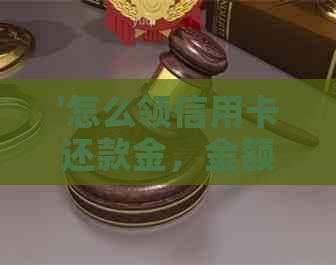 '怎么领信用卡还款金，金额不变，不同额度，免费领取方法'