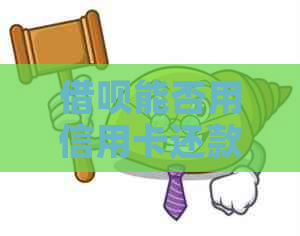 借呗能否用信用卡还款？无法还款怎么办？