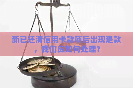 新已还清信用卡款项后出现退款，我们应如何处理？