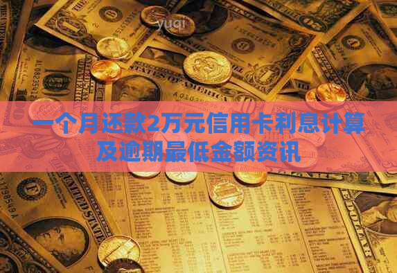 一个月还款2万元信用卡利息计算及逾期更低金额资讯