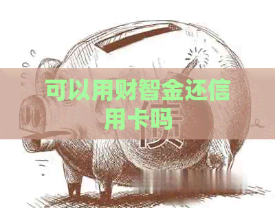 可以用财智金还信用卡吗