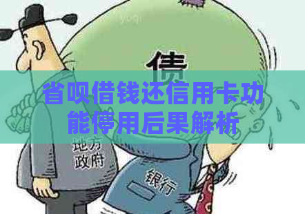 省呗借钱还信用卡功能停用后果解析