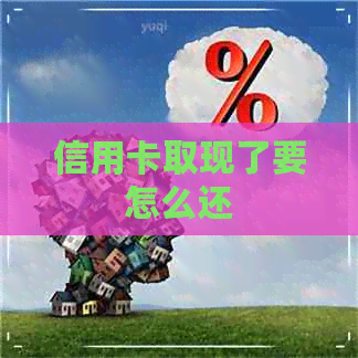 信用卡取现了要怎么还