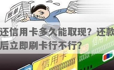 信用卡还款后能否立即取现？相关政策和限制解析，让你全面了解