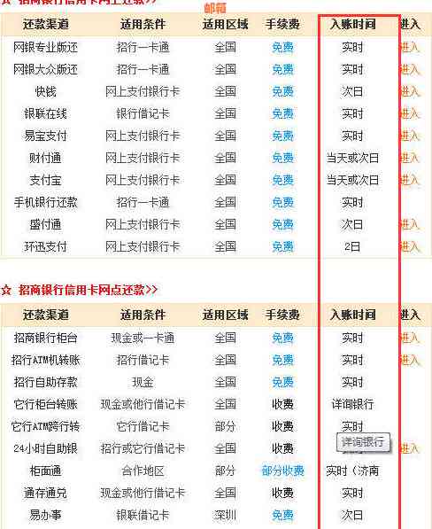 招商跨行还信用卡多久到账