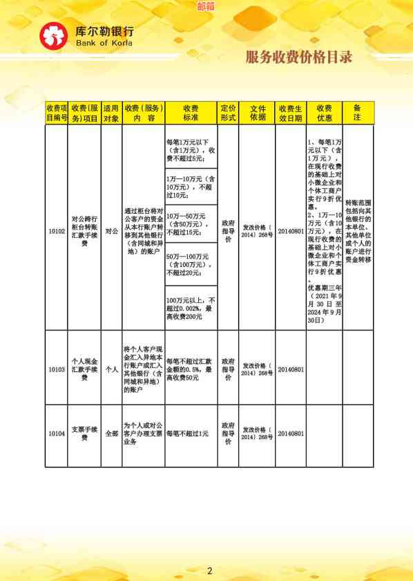 库尔勒银行服务电话客户专线