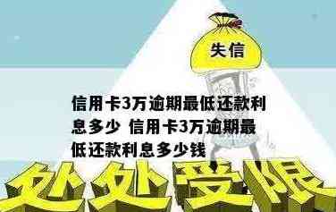 信用卡3万块钱还更低还款额利息计算方法及结果