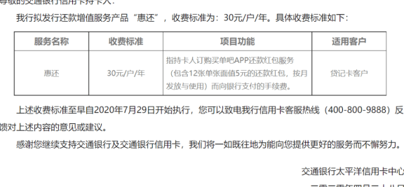 交通银行跨行还信用卡还款手续费计算方式及相关事项